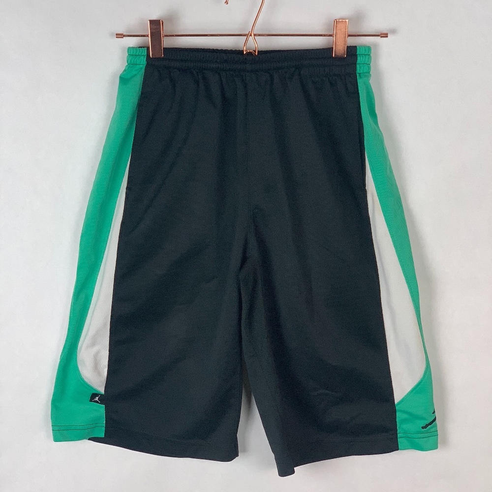 Air Jordan Boys XL Black Teal Shorts
